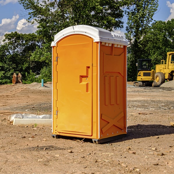 how often are the porta potties cleaned and serviced during a rental period in Radom Illinois